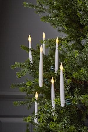 Paulina LED Antikljus 11,5 cm - vit och grön - Belysning & el - Julbelysning - Jullampor