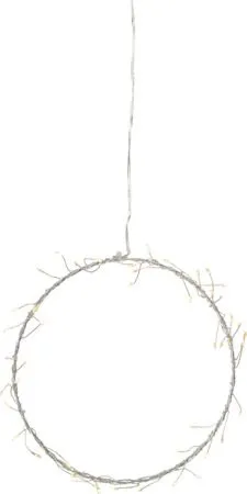Poppy Krans med belysning 20 cm - silverfärgad - Belysning & el - Julbelysning - Övrig julbelysning