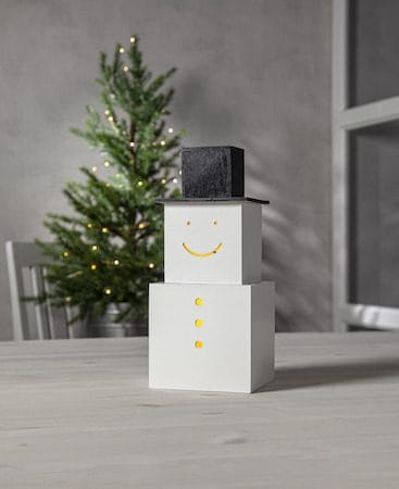 SNOWMAN Inomhusdekoration 29,5 cm - vit - Belysning & el - Julbelysning - Övrig julbelysning