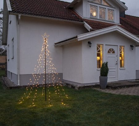 Spiky Utomhusdekoration belysning julgran 100x235 cm - svart - Belysning & el - Julbelysning - Julbelysning utomhus