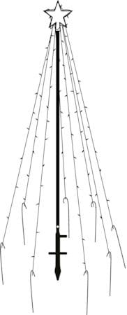 Spiky Utomhusdekoration belysning julgran 100x235 cm - svart - Belysning & el - Julbelysning - Julbelysning utomhus
