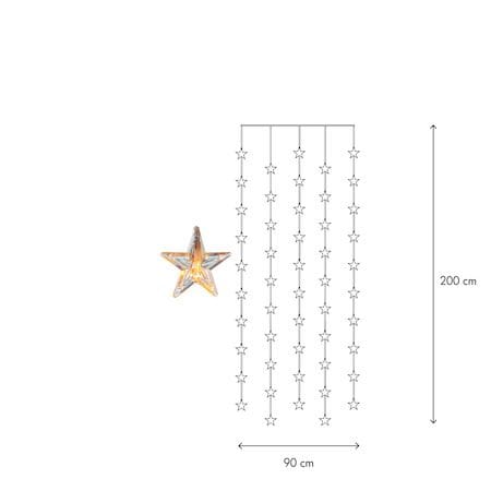 Star Curtain Ljusgardin 90 cm - transparent - Belysning & el - Julbelysning - Övrig julbelysning