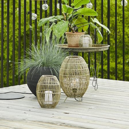 Linde Lampskärm Utomhus 30x46 cm i Konstrotting - Beige - Belysning & el - Belysningstillbehör