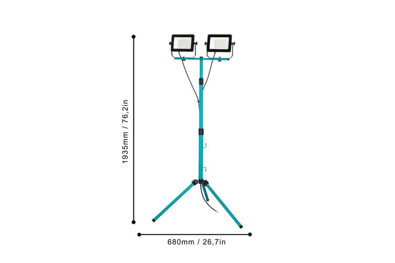 Arbetsbelysning Eglo LED-Stativstrålkastare med 2 Lampor 52W - Belysning & el - Inomhusbelysning & lampor - Bordslampor - Skrivbordslampa