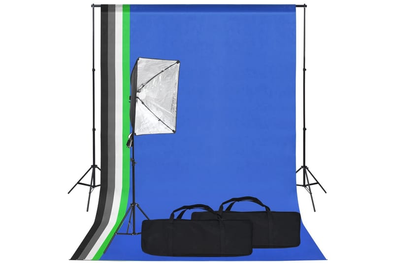 Fotostudio med softbox-lampa och bakgrund - Svart - Fotobelysning & studiobelysning
