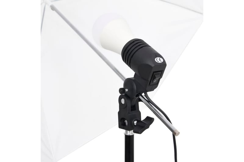 Studiobelysning inklusive bakgrunder & paraplyer - Vit - Fotobelysning & studiobelysning