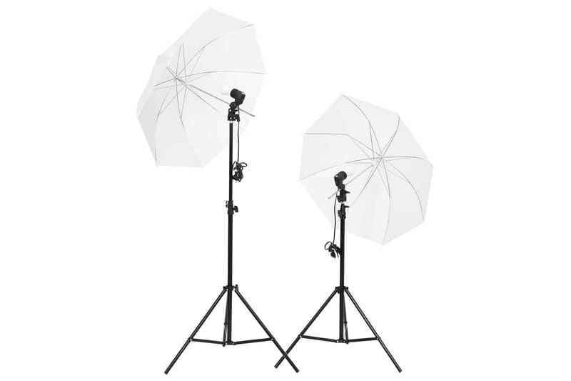 Studiobelysning inklusive stativ & paraplyer - Vit - Fotobelysning & studiobelysning