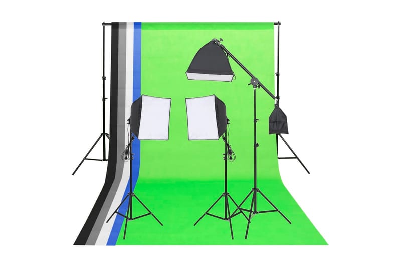 Studiobelysning med bakgrund och reflektor - Vit - Fotobelysning & studiobelysning
