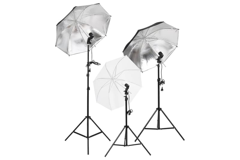 Studiobelysning med stativ & paraplyer - Vit - Fotobelysning & studiobelysning