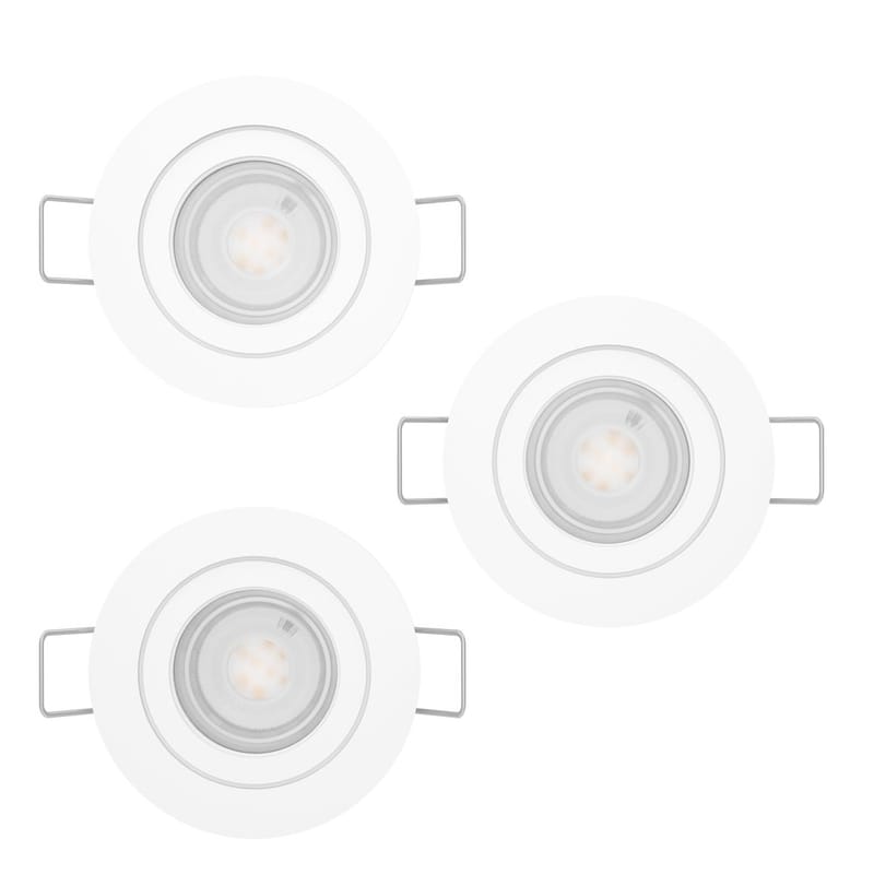 Infälld Lampa Barranco 30 mm 3000K Set om 3 - Vit - Belysning & el - Ljuskällor & glödlampor - Spotlight & downlight