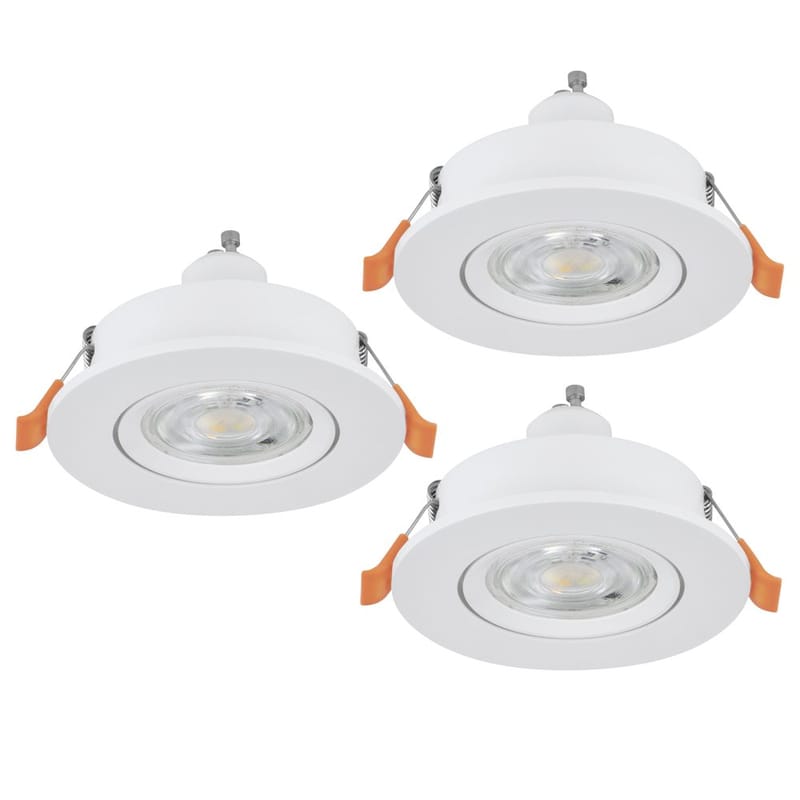 Infälld Lampa Barranco 30 mm 3000K Set om 3, Vit
