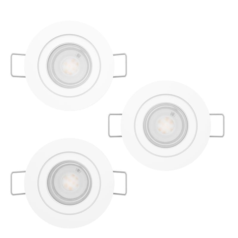 Infälld Lampa Barranco 90 mm 4000K Set om 3 - Vit - Belysning & el - Ljuskällor & glödlampor - Spotlight & downlight