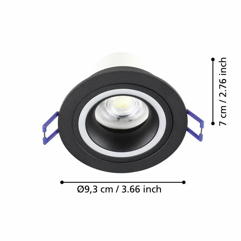 Infälld Lampa Carosso 93 mm - Svart - Belysning & el - Ljuskällor & glödlampor - Spotlight & downlight