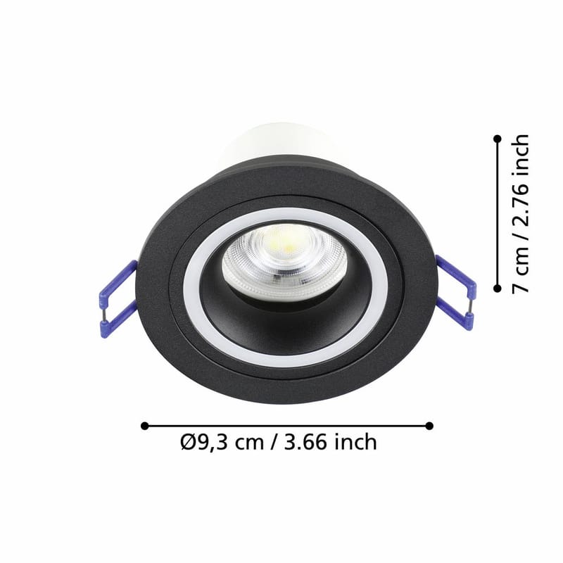 Infälld Lampa Carosso 93 mm - Svart - Belysning & el - Ljuskällor & glödlampor - Spotlight & downlight