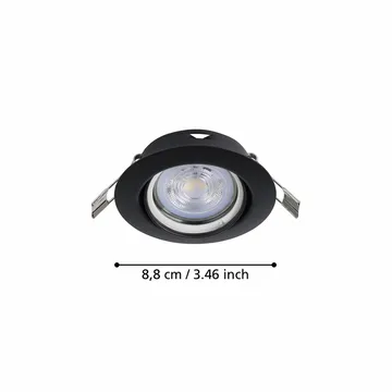 Infälld Lampa Favazzina 88 mm set med 3 - Svart - Belysning & el - Ljuskällor & glödlampor - Spotlight & downlight