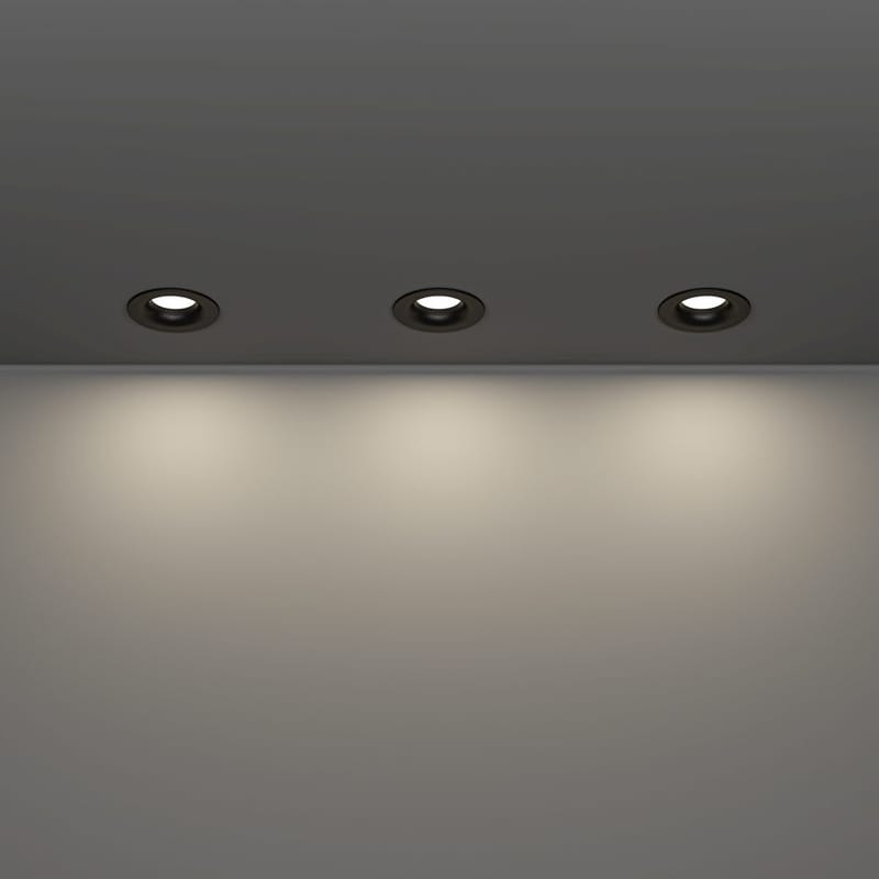 Infälld Lampa Salabate 88 mm Set om 3 - Svart - Belysning & el - Ljuskällor & glödlampor - Spotlight & downlight