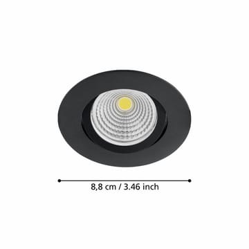 Infälld Lampa Saliceto Ø88 mm 2700K - Svart - Belysning & el - Ljuskällor & glödlampor - Spotlight & downlight