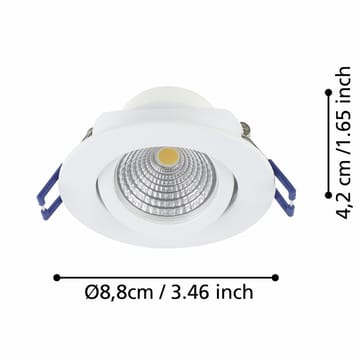 Infälld Lampa Saliceto 3 st Ø88 mm 2700K - Vit - Belysning & el - Ljuskällor & glödlampor - Spotlight & downlight