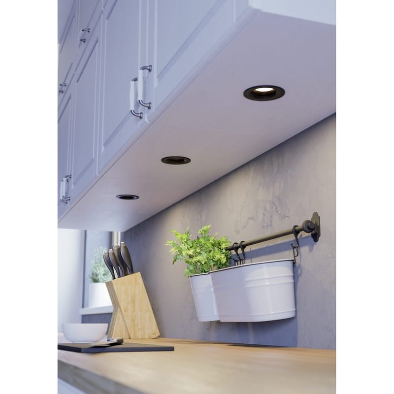 Infälld Lampa Saliceto 88 mm 2700K Set om 3 - Svart - Belysning & el - Ljuskällor & glödlampor - Spotlight & downlight