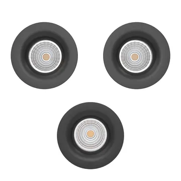 Infälld Lampa Saliceto 88 mm 2700K Set om 3 - Svart - Belysning & el - Ljuskällor & glödlampor - Spotlight & downlight