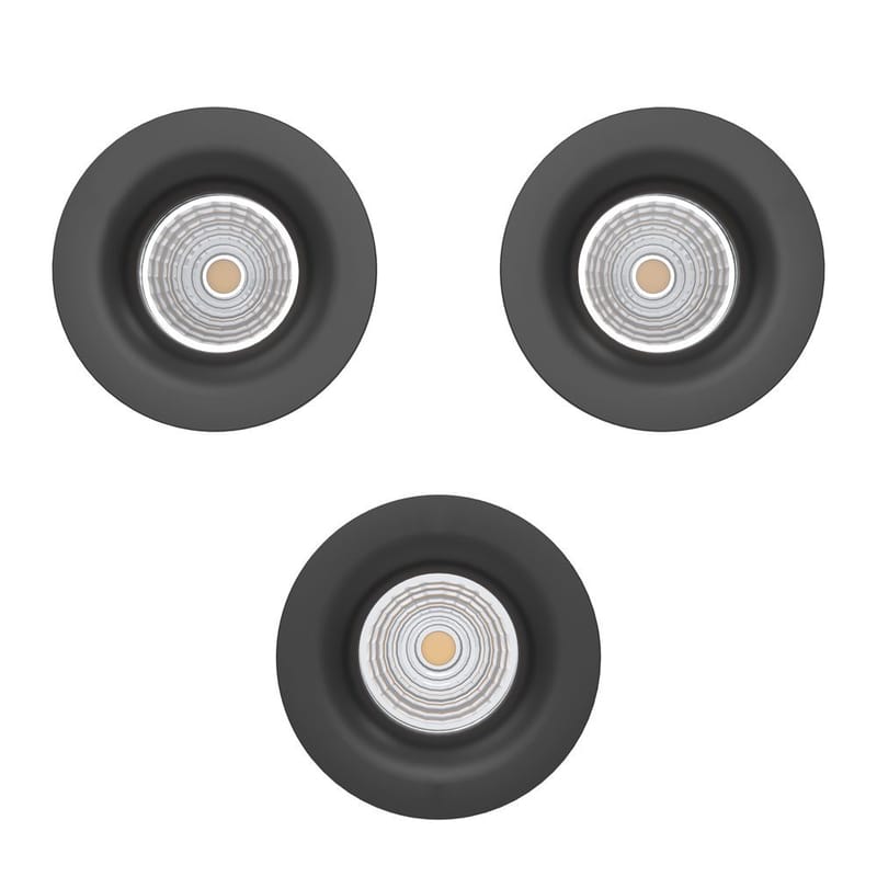 Infälld Lampa Saliceto 88 mm 2700K Set om 3 - Svart - Belysning & el - Ljuskällor & glödlampor - Spotlight & downlight