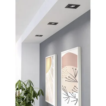 Infälld Lampa Saliceto 88x88 mm 2700K Set om 3 - Svart - Belysning & el - Ljuskällor & glödlampor - Spotlight & downlight