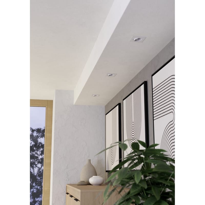 Infälld Lampa Saliceto 88x88 mm 2700K Set om 3 - Vit - Belysning & el - Ljuskällor & glödlampor - Spotlight & downlight