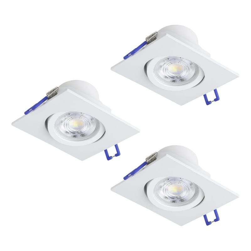 Infälld Lampa Saliceto 88x88 mm 2700K Set om 3 - Vit - Belysning & el - Ljuskällor & glödlampor - Spotlight & downlight