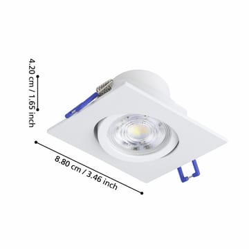 Infälld Lampa Saliceto 88x88 mm 2700K Set om 3 - Vit - Belysning & el - Ljuskällor & glödlampor - Spotlight & downlight