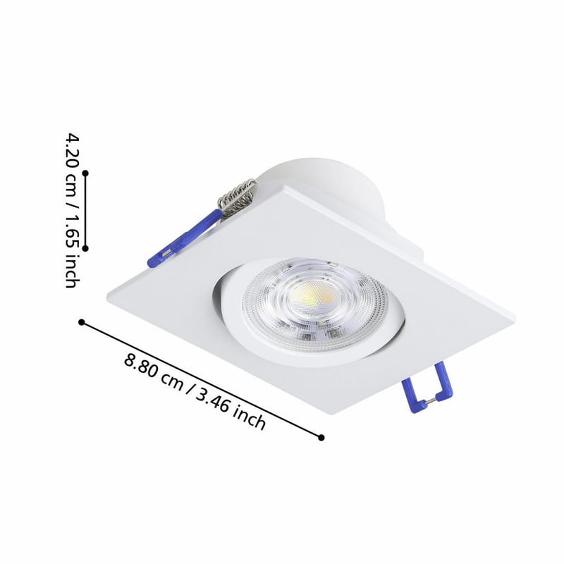 Infälld Lampa Saliceto 88x88 mm 2700K Set om 3 - Vit - Belysning & el - Ljuskällor & glödlampor - Spotlight & downlight