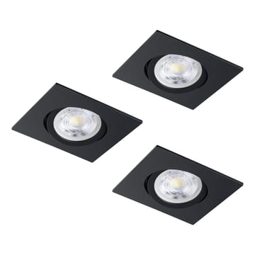Infälld Lampa Saliceto 88x88 mm 4000K Set om 3 - Svart - Belysning & el - Ljuskällor & glödlampor - Spotlight & downlight