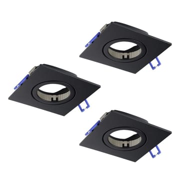 Infälld Lampa Saliceto 88x88 mm 4000K Set om 3 - Svart - Belysning & el - Ljuskällor & glödlampor - Spotlight & downlight