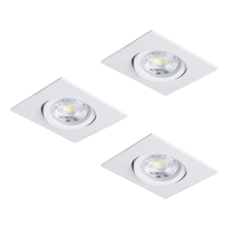 Infälld Lampa Saliceto 88x88 mm 4000K Set om 3 - Vit - Belysning & el - Ljuskällor & glödlampor - Spotlight & downlight
