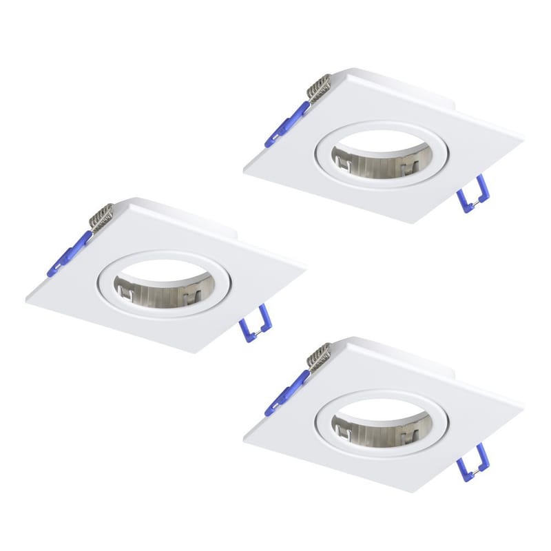 Infälld Lampa Saliceto 88x88 mm 4000K Set om 3 - Vit - Belysning & el - Ljuskällor & glödlampor - Spotlight & downlight