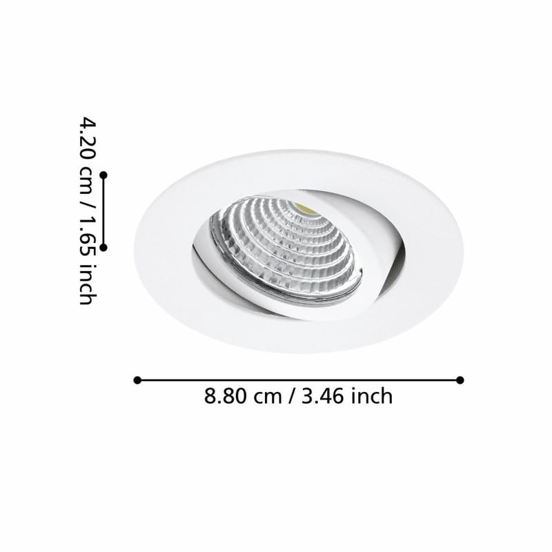 Infälld Lampa Saliceto Mobil Vit 4000K Set om 3 - 8,8 cm - Belysning & el - Ljuskällor & glödlampor - Spotlight & downlight