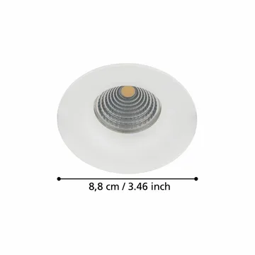 Infälld Lampa Saliceto Stel 88 mm 2700K - Vit - Belysning & el - Ljuskällor & glödlampor - Spotlight & downlight