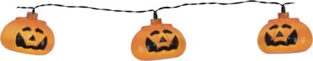 Halloween LED-Ljusslinga med Pumpor 2,1 m 8 Ljus Batteridriven, Orange|Svart