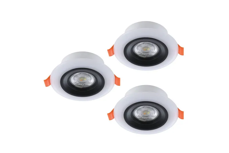 Infälld Lampa Eglo Calonge RGB 3 st Svart, Vit, Svart/Vit