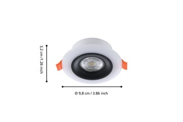 Infälld Lampa Eglo Calonge RGB 3 st Svart, Vit - Svart/Vit - Belysning & el - Ljuskällor & glödlampor - Spotlight & downlight