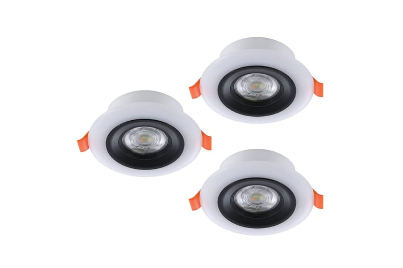 Infälld Lampa Eglo Calonge RGB 3 st Svart, Vit - Svart/Vit - Belysning & el - Ljuskällor & glödlampor - Spotlight & downlight