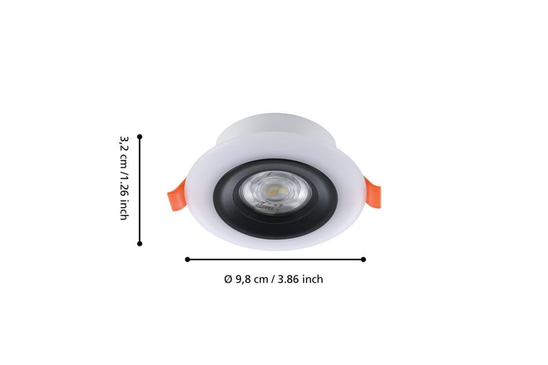 Infälld Lampa Eglo Calonge RGB 3 st Svart, Vit - Svart/Vit - Belysning & el - Ljuskällor & glödlampor - Spotlight & downlight