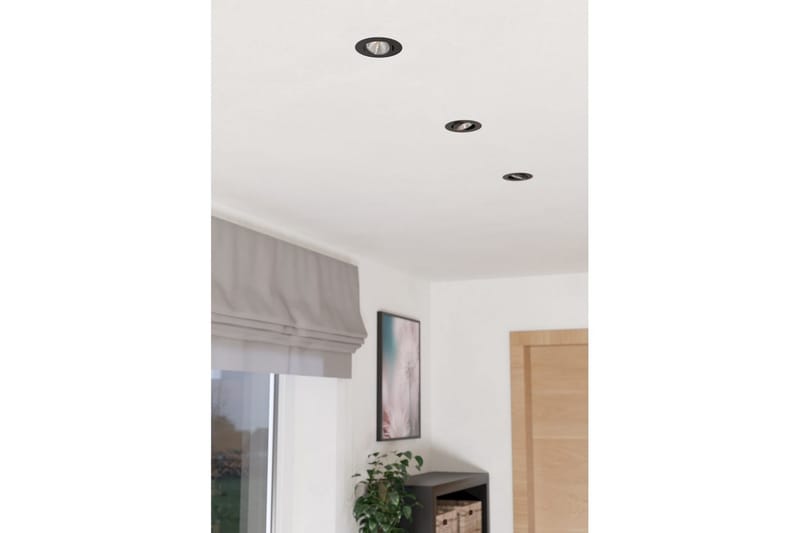 Infälld Lampa Eglo Saliceto 3 st Ø88 mm 2700K Svart - Svart - Belysning & el - Ljuskällor & glödlampor - Spotlight & downlight