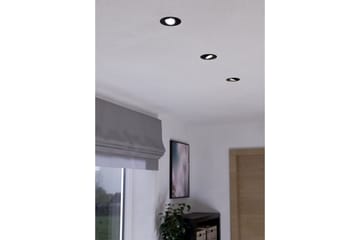 Infälld Lampa Eglo Saliceto 3 st Ø88 mm 2700K Svart - Svart - Belysning & el - Ljuskällor & glödlampor - Spotlight & downlight