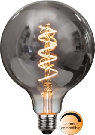 LED-lampa E27 G125 Decoled Spiral 2100K 40 lm Dimbar - Rökgrå - Belysning & el - Ljuskällor & glödlampor - LED-belysning