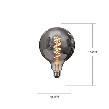 LED-lampa E27 G125 Decoled Spiral 2100K 40 lm Dimbar - Rökgrå - Belysning & el - Ljuskällor & glödlampor - LED-belysning