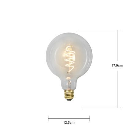 LED-lampa E27 G125 DecoSpiral 2100K 270 lm 3-stegsdimring med minne - Transparent - Belysning & el - Ljuskällor & glödlampor - LED-belysning