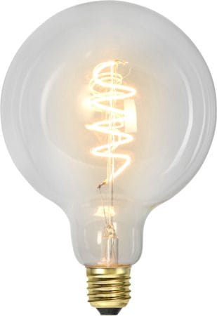 LED-lampa E27 G125 DecoSpiral 2100K 270 lm 3-stegsdimring med minne - Transparent - Belysning & el - Ljuskällor & glödlampor - LED-belysning