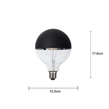 LED-lampa E27 G125 Top Coated 2600K 250lm Dimbar - Transparent / Svart - Belysning & el - Ljuskällor & glödlampor - LED-belysning