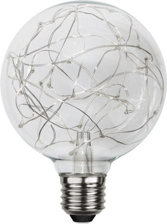 LED-lampa E27 G95 Decoled Dew Drop 25 LED - Transparent / Silver - Belysning & el - Ljuskällor & glödlampor - LED-belysning