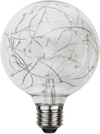 LED-lampa E27 G95 Decoled Dew Drop 25 LED - Transparent / Silver - Belysning & el - Ljuskällor & glödlampor - LED-belysning
